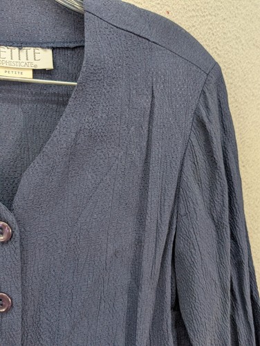 Petite Sophisticate Women's Blue 2 Piece Loungewear Set USA Rayon Style 334331 - Picture 3 of 16