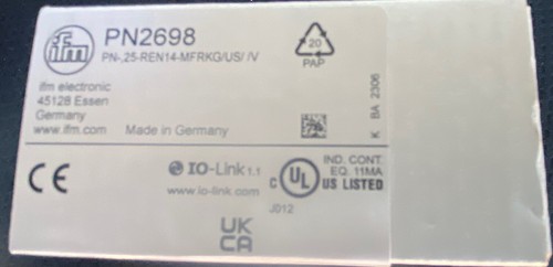 Electronic pressure sensor ifm efector PN2698 New-with warrantee - Picture 2 of 3