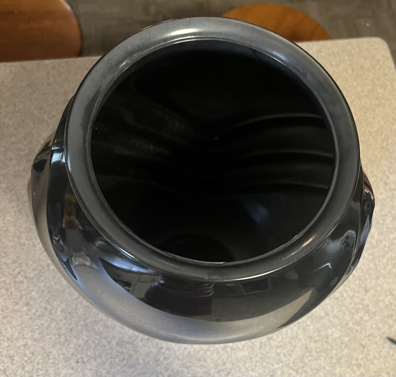 Large 16” Tall Very Dark Red Glass Vase eBay