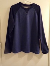 Orvis Mens Sweatshirt Sweater Crew Neck Blue Lightweight Rayon Blend Size Medium