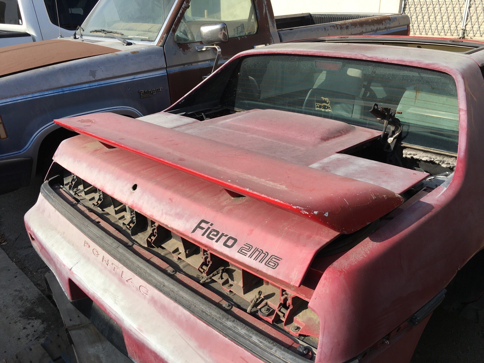 19841988 Pontiac Fiero Rear Deck Lid with Spoiler eBay