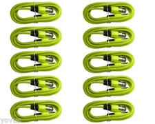 10 YELLOW 6 ft foot xlr pro audio 3 pin microphone cables cords male to female