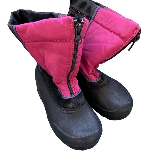 Northside Thermolite Snow Boots Unisex Kids US 4 Pink Black Zip Mid-Calf