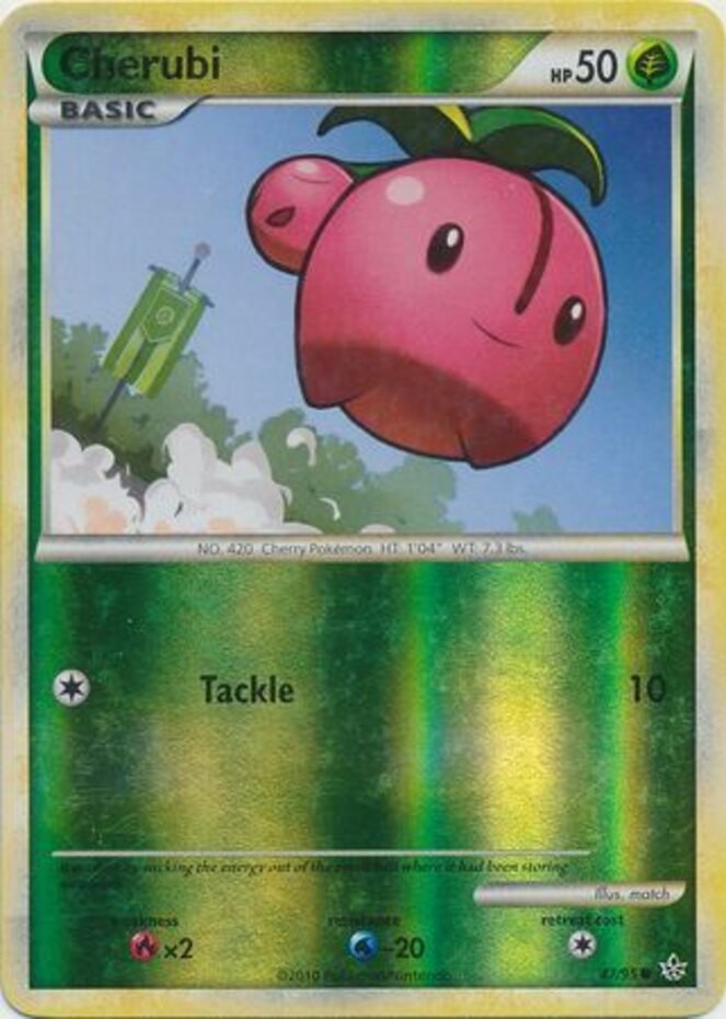 Cherubi - 47/95 - Common - Reverse Holo LP, English Pokemon Unleashed