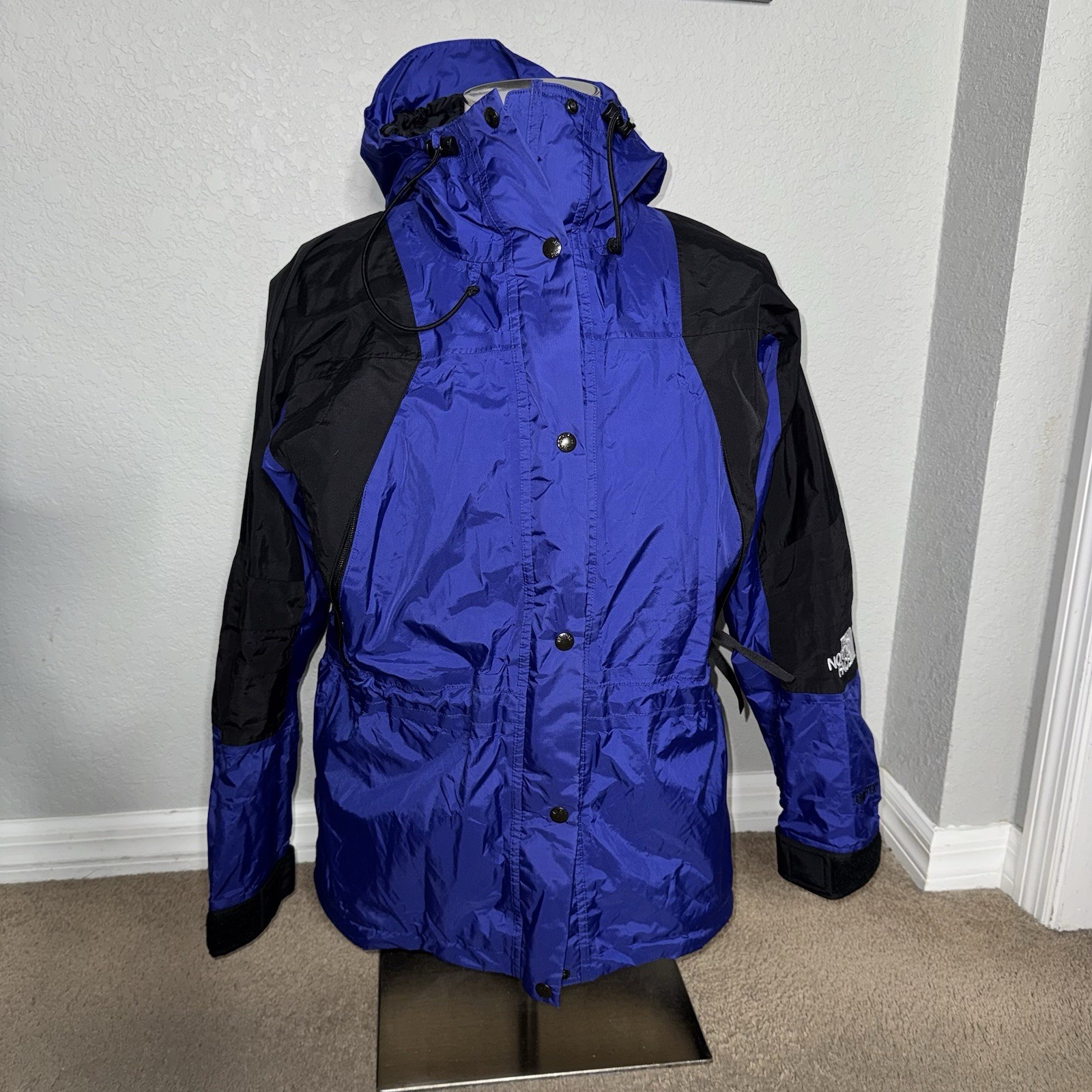 The North Face Mountain Light Jacket Parka GORE-TEX Blue Women's Sz M Black Snow