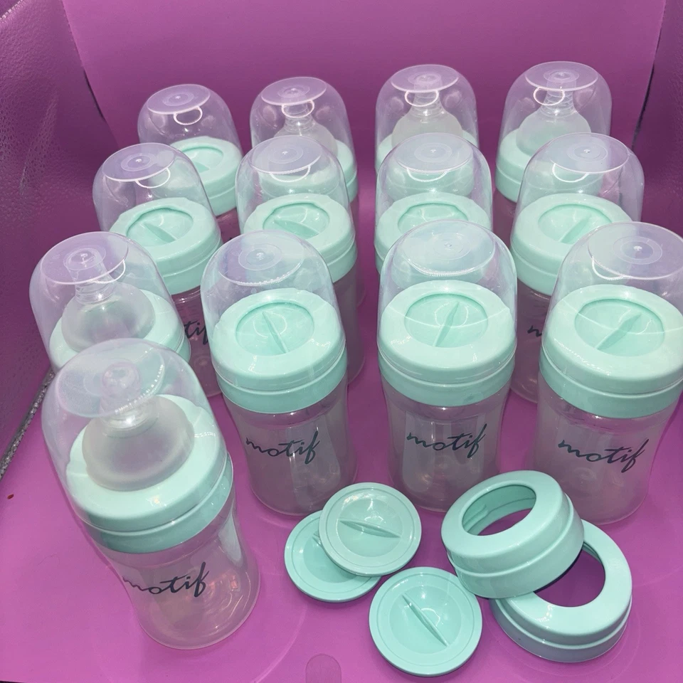 Biberones y pezones de almacenamiento con motivos usados en excelente estado ¡13 biberones en lote! (0684) Foto 2 de 4