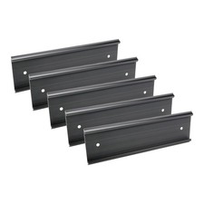 5pcs Name Plate Holder Wall Mount Aluminium Alloy Black Office Door 2x8