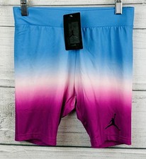 Air Jordan Jumpman Bike Shorts Girls Size Large - NEW Blue White Purple