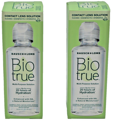 2x Bausch & Lomb Biotrue Multi-Purpose Contact Lens Solution 4 oz Exp 04/2027