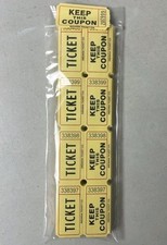 100 Double Stub Raffle Tickets 50/50 Split the Pot Packaged as Pictured