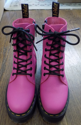 UK6 ドクターマーチン ブーツ 厚底 JADON STAR ピンク Dr. Martens 厚底ブーツ ピンク UK6 ドクターマーチン ブーツ 厚底