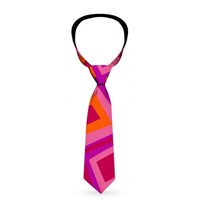 Necktie Standard - Skewed Squares Stacked Purple/Orange/Pink (Us Import) Acc Neu