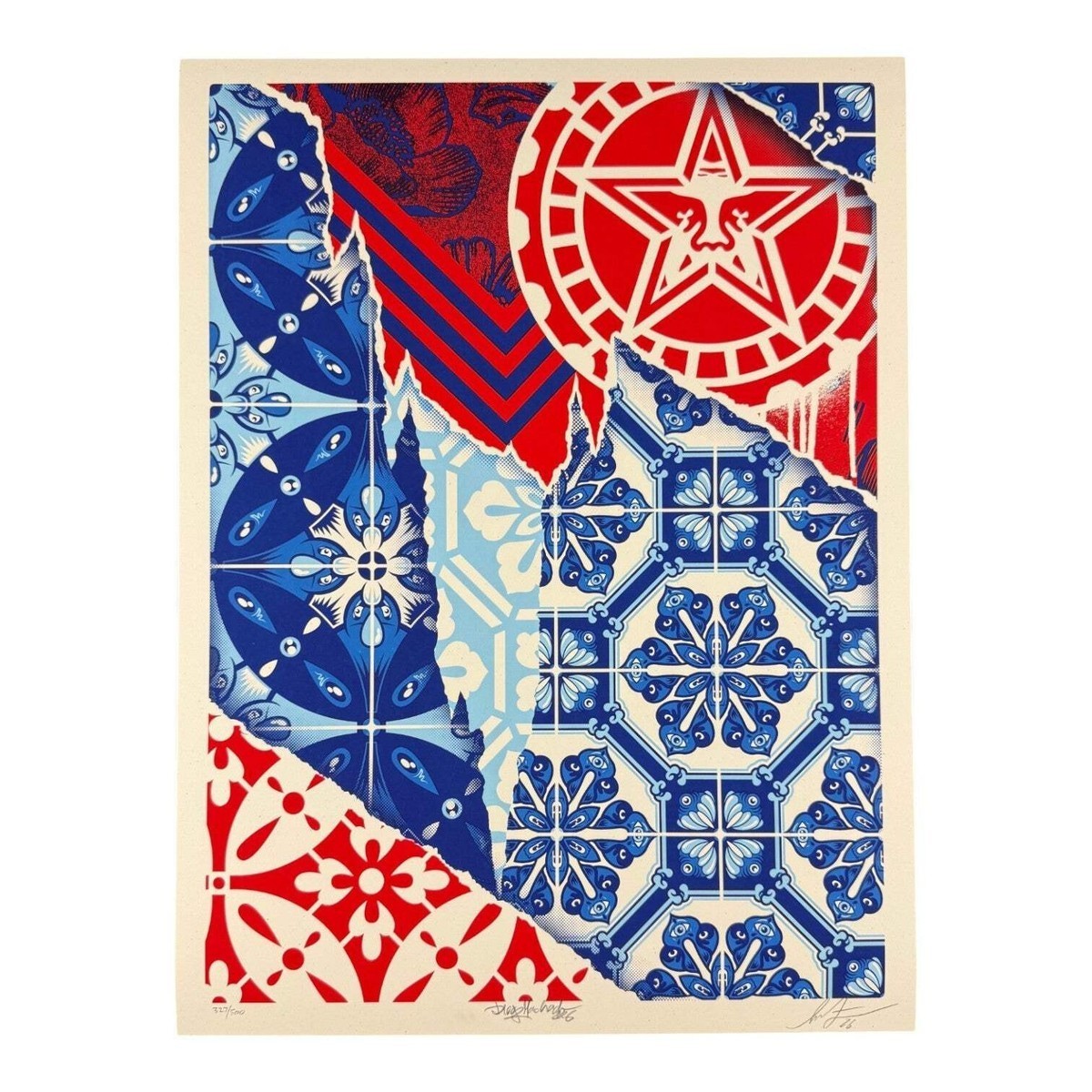 Shepard Fairey ADD FUEL Frequency Screen Print Signed #/500 Obey Art Poster VG