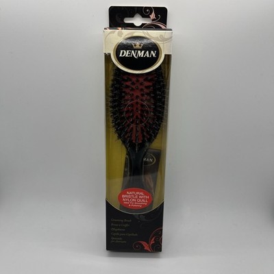 Denman Grooming Brush Natural Bristle and Nylon Quill Smoothing & Polishing D81M