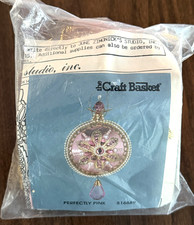 June Zimonick Ornament Kit By Craft Basket PERFECTLY PINK 516689 Vintage Sealed