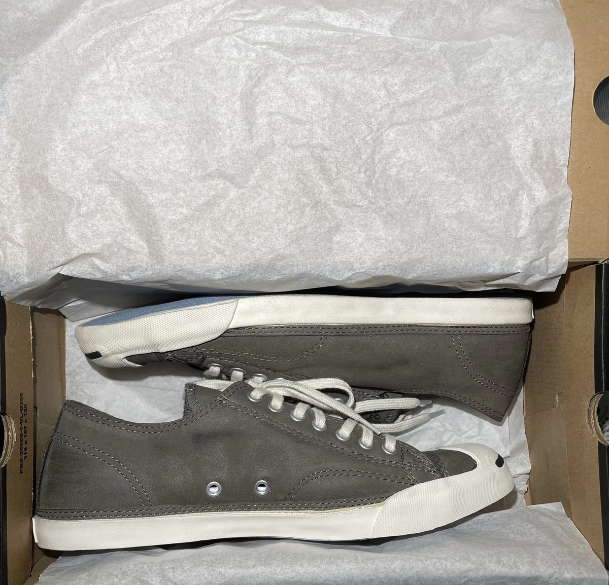 Converse Jack Purcell Jack Mid Leather Cool Grey Men\'s Shoes Size 9 CONVERSE Unisex Jack Purcell Jack Mid Leather Sneakers size  main image 3