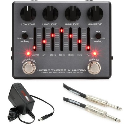 Darkglass Microtubes X Ultra Bass Preamp Pedal with Power Supply and Cable