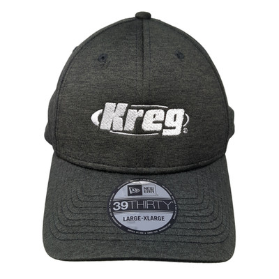 Kreg Fitted Baseball Cap Black XL Embroidered Vented Holes 39Thirty New Era