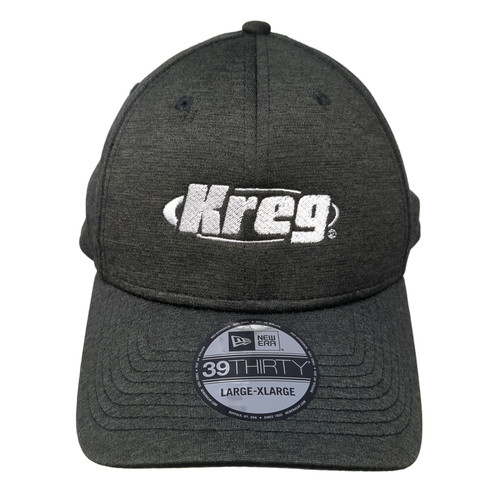 Kreg Fitted Baseball Cap Black XL Embroidered Vented Holes 39Thirty New Era