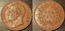 Sarawak - Borneo - Malaisie - Raja James Brooke 1 cent 1863 ! KM#3