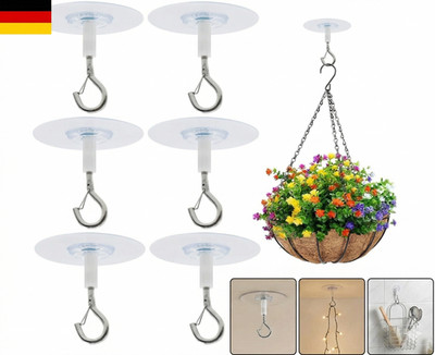 8 Stück Deckenhaken Selbstklebend, Klebehaken Decke Extra Stark, extra strapazie