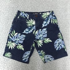 American Eagle Outfitters Chino Shorts Mens 30 Blue Floral Classic Hawaiian