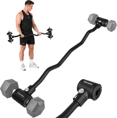 Dumbbell Barbell Converter Bar, Adjustable Weight Dumbbell to Barbell