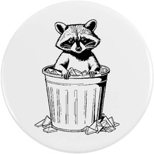 'Raccoon in Trash Can' Button / Lapel Badges (BB060860)