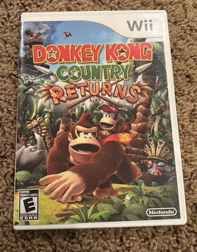 Donkey Kong Country Returns 2010 Nintendo Wii Video Game with Manual Complete