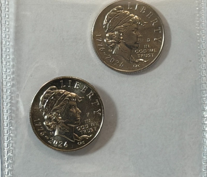 2026 EMERGING LIBERTY DIME P & D ~ UNCIRCULATED FROM US MINT BAGS ~ TWO COIN SET