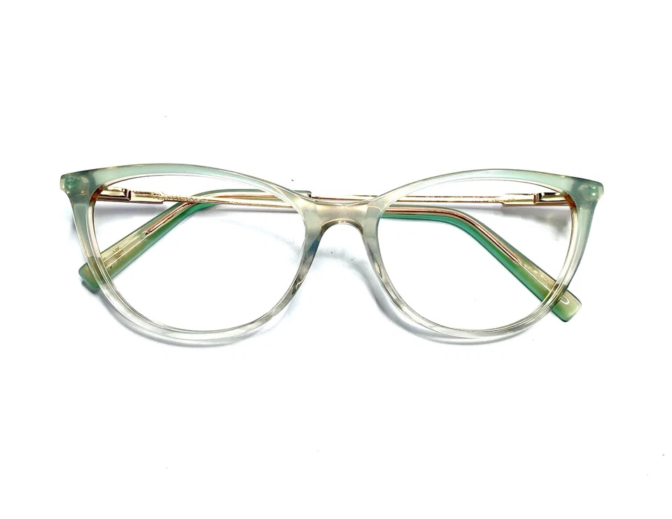 Nuevo Vera Wang Verde Ombre Oro Transparente Gafas Ojos Gato Gizelle 53 16 135 Foto 4 de 4