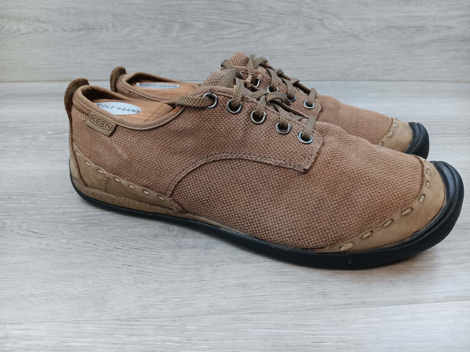 Sneakers Keen da donna taglia 10 marrone tela trail escursionismo outdoor scarpe da viaggio