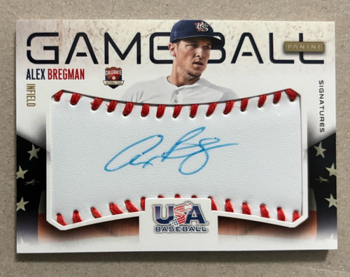 2014 PANINI USA BOX SET GAMEBALL AUTOGRAPH ALEX BREGMAN AUTO #’D 82/99 - Picture 1 of 2