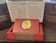 2013-W 1oz Reverse Proof Fine Gold American Buffalo Proof Coin OGP & COA 4759.05 per troy oz