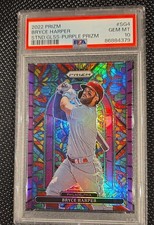 2022 Panini Prizm - Stained Glass Bryce Harper #SG-4 Purple Prizm