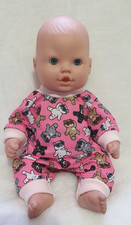 12" Boy Dolls Clothes Pajamas Teddy Print PJS  Fits 28-30cm Doll