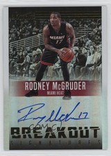2016-17 Panini Studio Breakout Signatures /299 Rodney McGruder #27 Auto 2b6