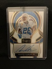 2025 Panini Select Signatures Asante Samuel Jr. /50 White Prizm Auto Chargers