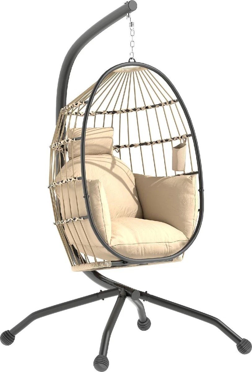 Eyepower XXL Poltrona Sospesa In Cotone 185x130 Cm – Portata 150 Kg, Per 2 Persone, Con Gancio Girevole 360°, Per Interni Ed Esterni, Colore A Scelta