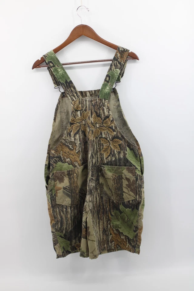 Liberty Real Tree Overalls Cut off Shorts Medium Camo Bib Hunting Adjustable - Image 2 of 4