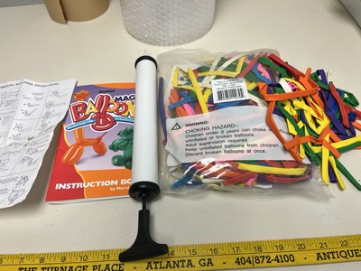 TWISTY BALLOONS LG Pack + Air Pump & Book Make Rubber Animals 3/31/25 C