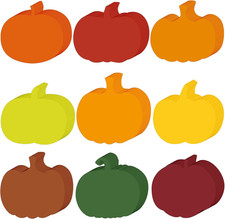 153 Pcs Fall Paper Cutouts for Bulletin Boards, Pumpkin