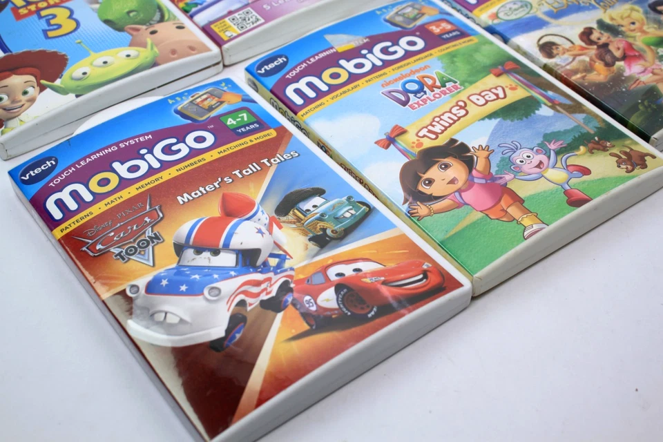 Lot of 6 VTech MobiGo  Learning Games Micky Mouse Minnie Toy Story 3 & More - Image 2 of 4