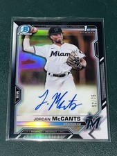 2021 Bowman Draft Chrome Jordan McCants BLACK /75 AUTOGRAPH