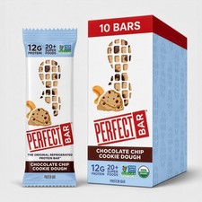 Chocolate Chip Cookie Dough Protein Bar Gluten Free Soy Non GMO 2.2 Ounce 10
