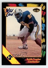 1991 Wild Card Draft 5 Stripe Keith Traylor #149 Rookie RC 2u3. rookie card picture