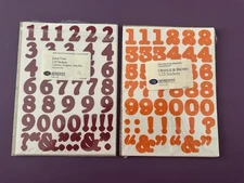 Creative Memories Number 123 Stickers Jewel Tone / Orange And Brown Packs