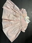 Baby Togs Girls 3-6M Pink Fit & Flare Dress Lace Collar Puff Sleeve Cotton — photo 2