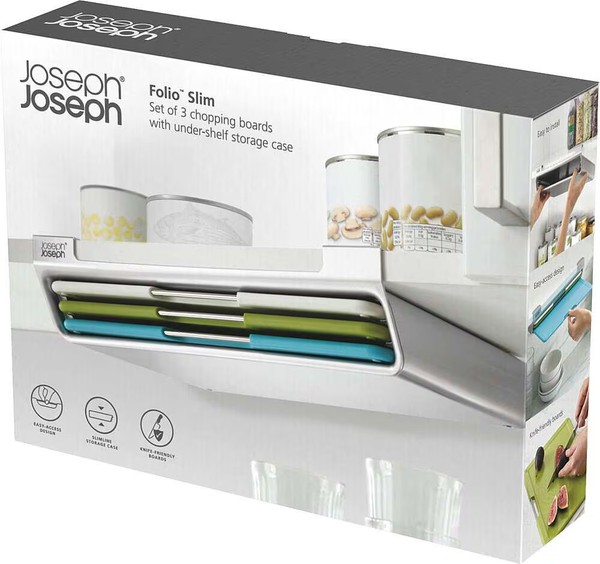 Joseph Joseph RegaleinhäNge-Schneidebrett-Set Folio Slim 3-Tlg, Mehrfarbig-image