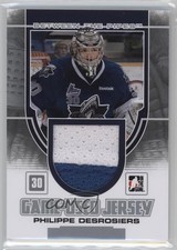 2013 ITG Between the Pipes Game-Used Silver Jersey /180 Philippe Desrosiers 1j8